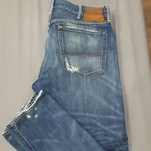 Denim and Supply distressed slim moto jeans